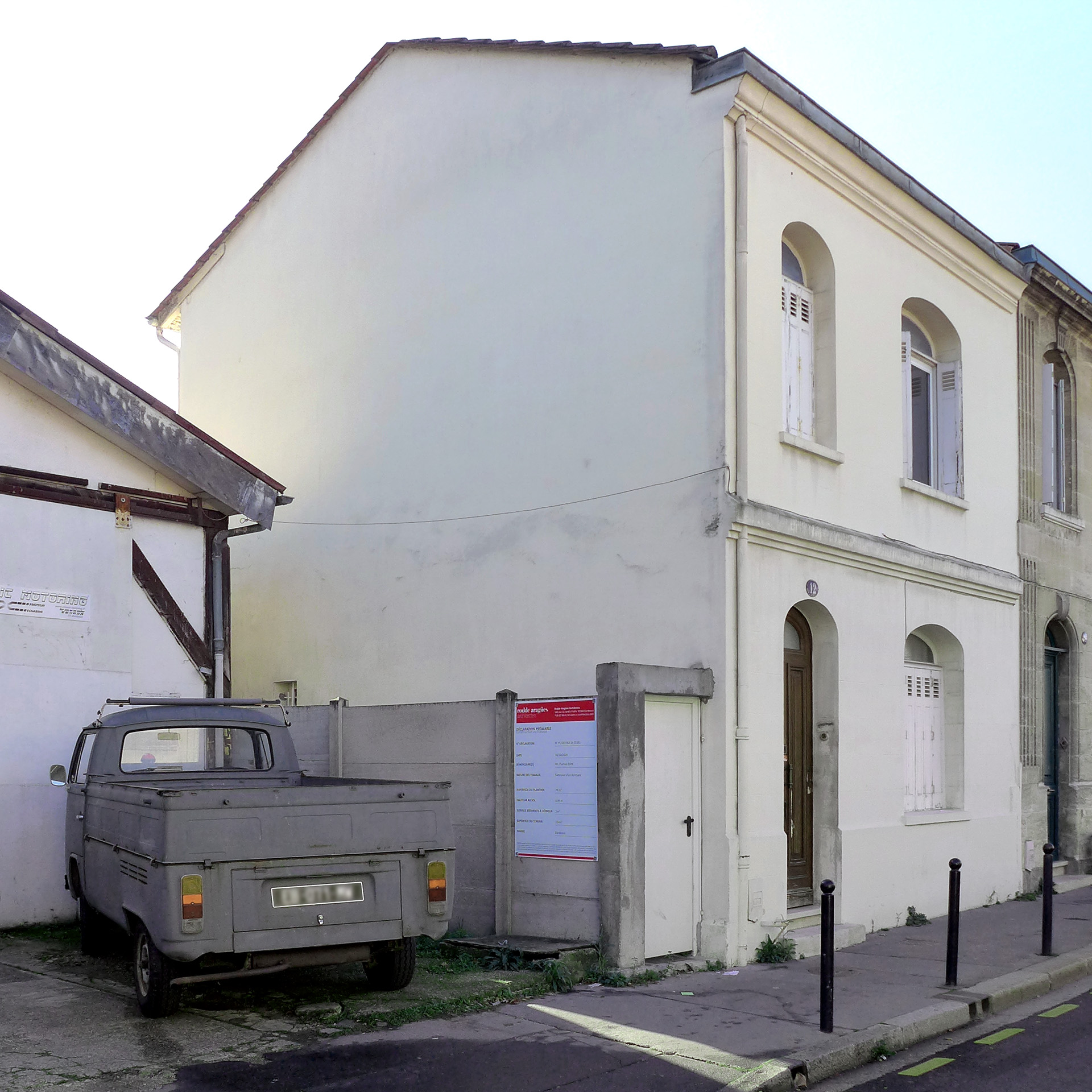 Réhabilitation et extension en ossature bois, maison de pierre dans les Chartrons