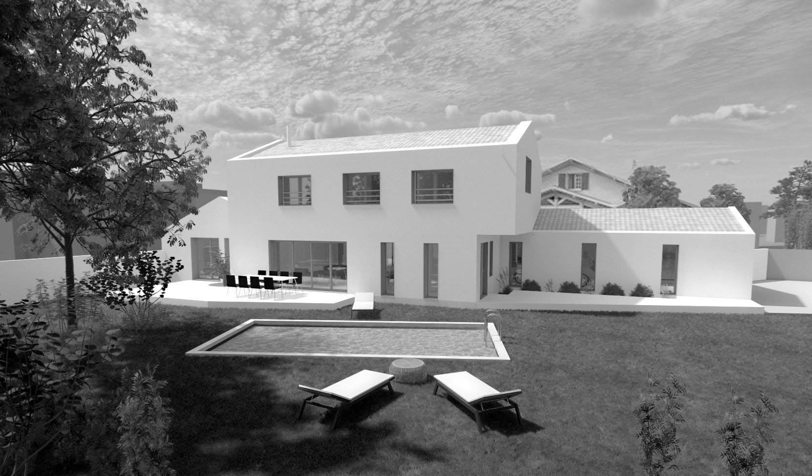 Maison passive contemporaine dans les Landes